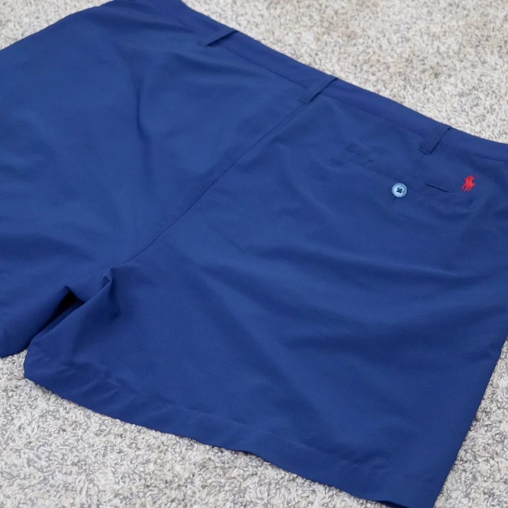 Polo‎ Ralph Lauren Performance Shorts Mens 44 Navy Golf Athletic Embroidered Big